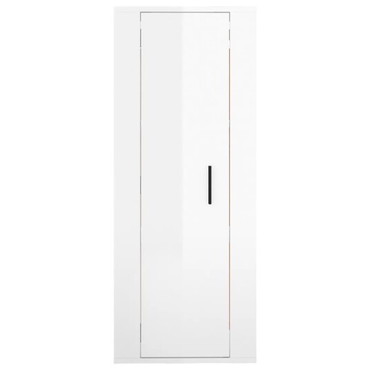 vidaXL Vegghengt TV-benk høyglans hvit 40x34,5x100 cm 8720845667917