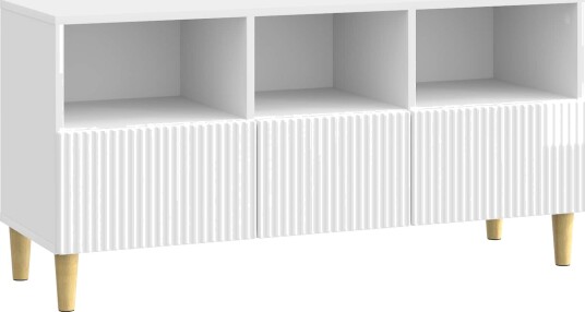  TV skap Høgglans hvit 102 x 34,5 x 50 cm Konstruert tre