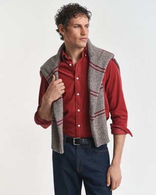 Gant Bomullscorduroy skjorte i regular fit MODERN RUST XXL