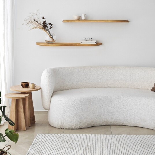 Vegghylle Wavy 100 cm Eik