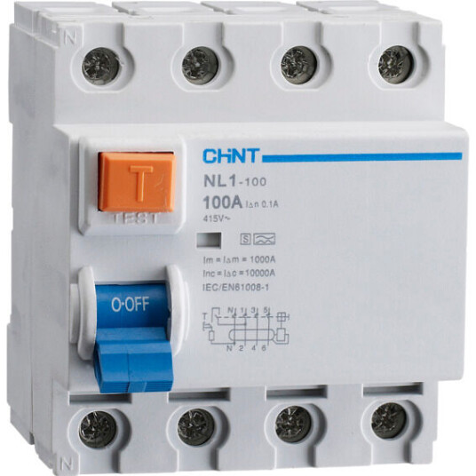 Chint JORDFEILBRYTER 4P 63A 30mA G-TYPE - 1612415