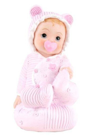 Cacas - Baby med smokk 9 cm rosa Cacas - Baby med smokk 9 cm rosa