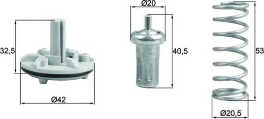 Termostat MAHLE ORIGINAL TX 183 80D