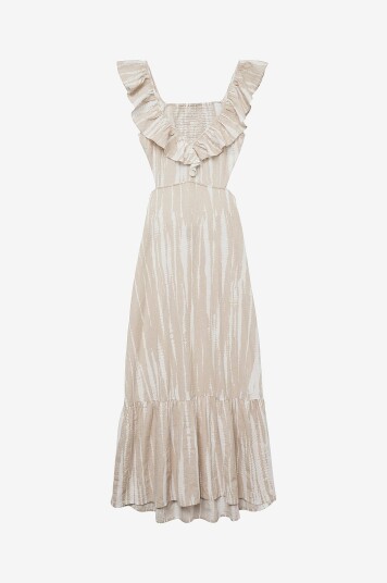 Vero Moda Maxikjole vmDicthe S/L Ankle Detail Dress Grå