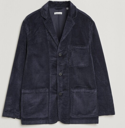 KnowledgeCotton Apparel Cotton Corduroy Blazer Night Sky