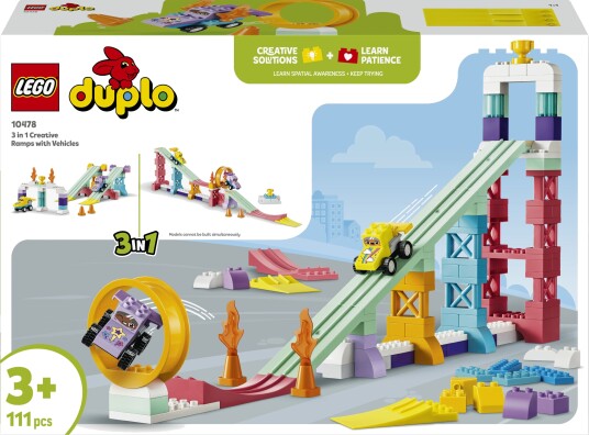 LEGO DUPLO Town 3-i-1 Kreative ramper med biler 10478