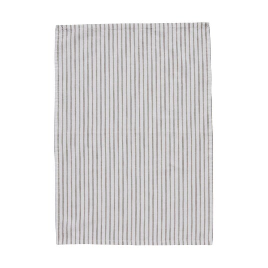 Lene Bjerre Olivia kjøkkenhåndkle smale striper 50x70 cm Off White-Linen