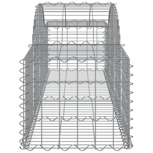 Gabionkurver buede 40 stk 200x50x40/60 cm galvanisert jern Gabionkurver buede 40 stk 200x50x40/60 cm galvanisert jern