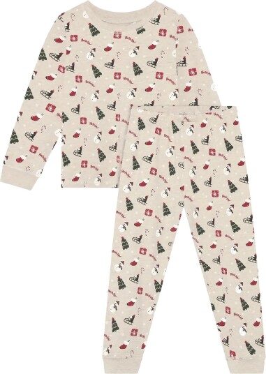 Minymo Pyjamas Set Aop BEIGE MELANGE 152