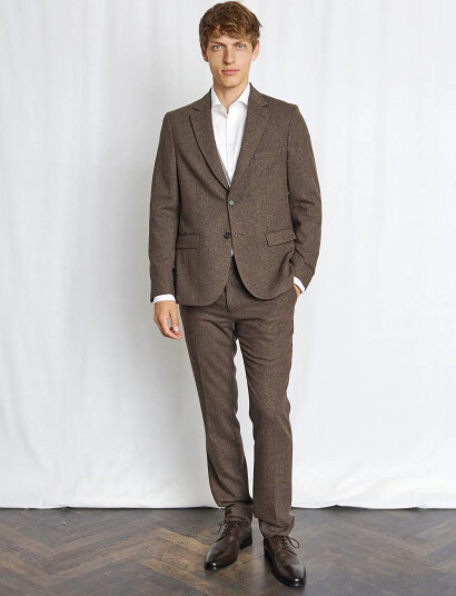Bruun & Stengade Bs Rapallo Classic Fit Suit Pants - Brown - 46 Bruun & Stengade Bs Rapallo Classic Fit Suit Pants - Brown - 46
