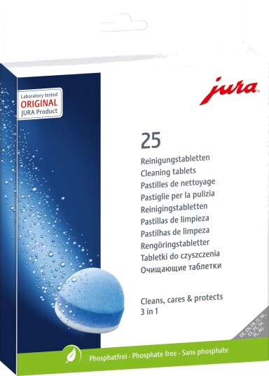 Jura 3-stegs rengjøringstabletter 25045 Jura 3-stegs rengjøringstabletter 25045