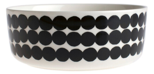 Marimekko Räsymatto serveringsskål 1,5 l svart-hvit