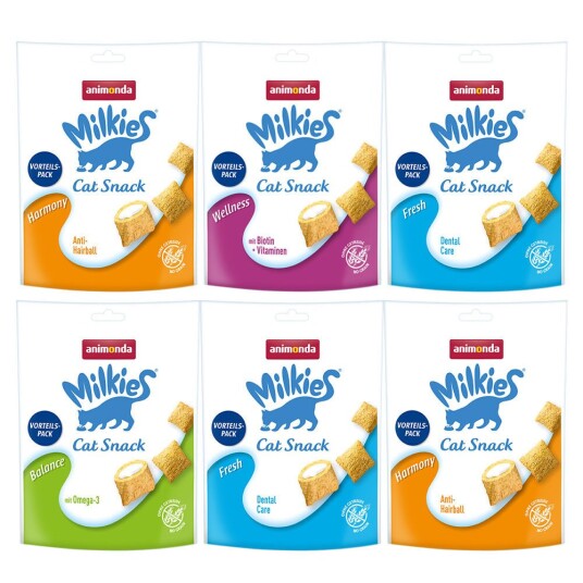 Animonda Milkies Sprø Snacksputer Mikspakke 24 X 120 G (4 Sorten)