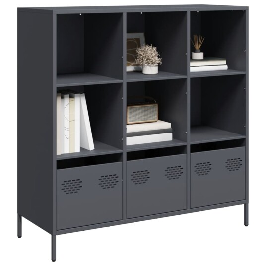 Highboard antrasitt 101,5x39x103,5 cm stål 8721102931475