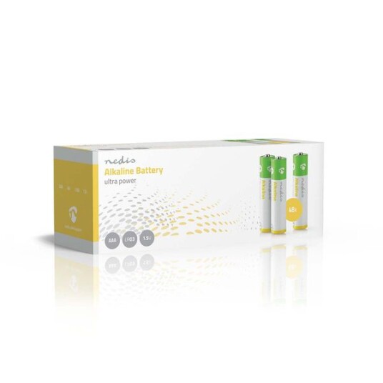 HQ Alkalisk AAA-batterier 1,5V 48-pakk for universell bruk