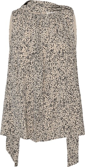 Malina Olivia Sleeveless Scarf Detail Top   Cream   34