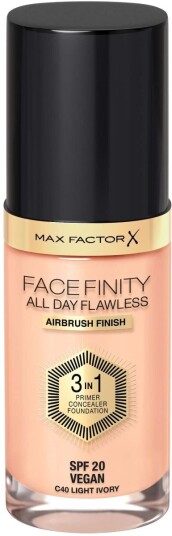 Max Factor Facefinity 3-i-1 Foundation med SPF20, 30 ml - 40 Light Ivory