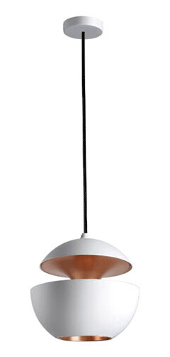 Here Comes The Sun Taklampe Hvit & Kobber Ø17,5 cm Here Comes The Sun Taklampe Hvit & Kobber Ø17,5 cm