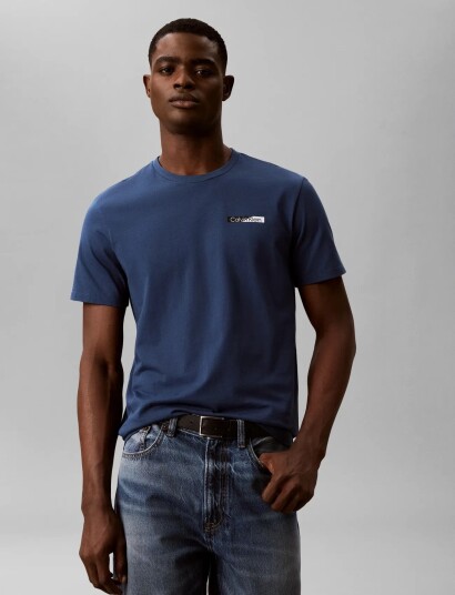 Calvin Klein Ss 30S Eu Spw Split Stndrd Graph   Blue   XXL