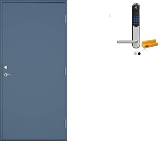 Ytterdør Swedoor Clever-Line+ Muddus med Yale Doorman Classic Home