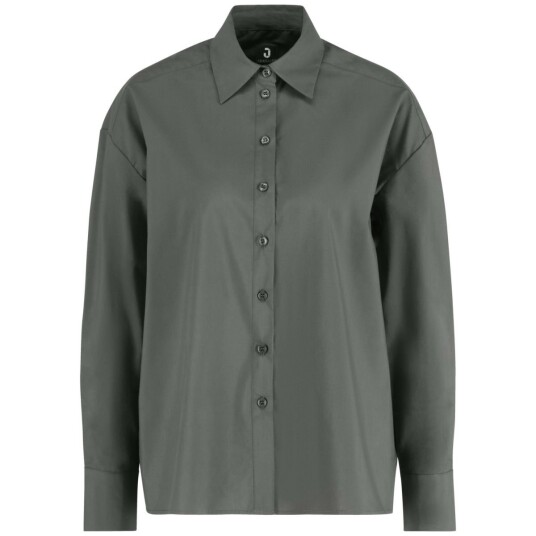 JOBELINE Beatris Comfort Fit langermet bluse Mørkegrå Størrelse M