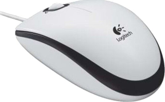 Logitech B100 Kablet Optisk Mus 800 DPI - Hvit, Ambidekstriøs