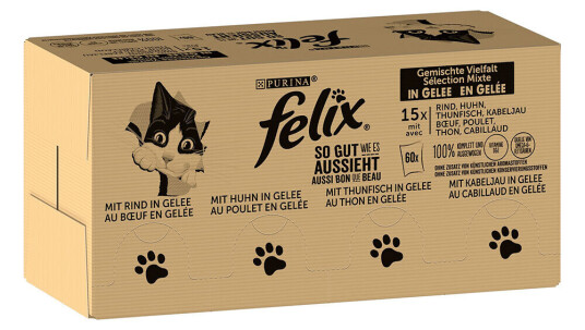 Felix Kattemat Mix 120x85g - Blandet Smaker for Voksne Katter Felix Kattemat Mix 120x85g - Blandet Smaker for Voksne Katter