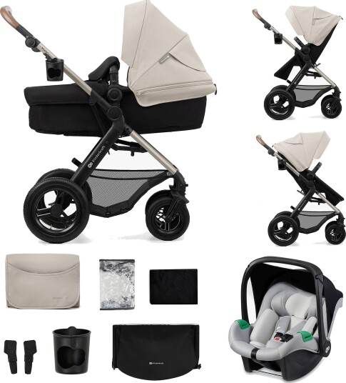 Kinderkraft Moonlight 3 i 1 MOOV 2 Air barnevogn Grå
