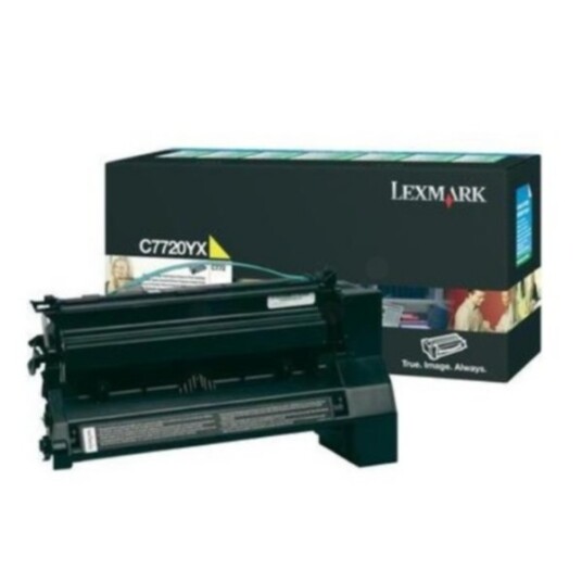 Lexmark C7720YX Tonerkassett gul 15.000 sider, høy kapasitet return
