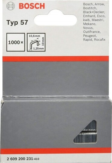Bosch Powertools Bosch Klippe Type 57 10Mm 1000 Stk