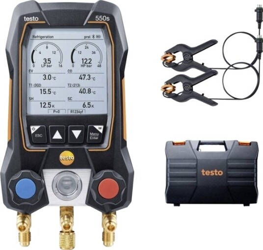 Testo Kjølemiddelmåler 550S Basissett 0564 5501 Testo Kjølemiddelmåler 550S Basissett 0564 5501
