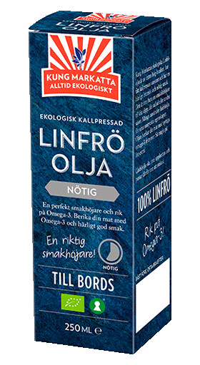 Linfrøolje kaldpresset ØKO, 250 ml Linfrøolje kaldpresset ØKO, 250 ml