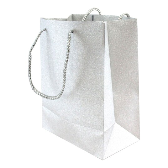 Dynäs Import Gavepose Sølv Glitter - Medium