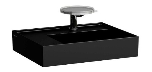 Kartell Laufen servant, 60x46 cm, høyre, matt sort