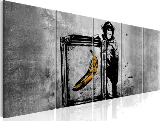 Bilde Banksy Monkey With Frame 200x80 Artgeist sp. z o. o.