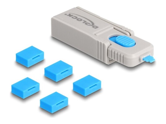 Delock - Usb Type A-Portblokkeringsverktøy - Grå Blå En Pakke 5 Delock - Usb Type A-Portblokkeringsverktøy - Grå Blå En Pakke 5