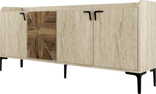 Hungirr Konsollbord 180 cm - Valnøtt/Beige