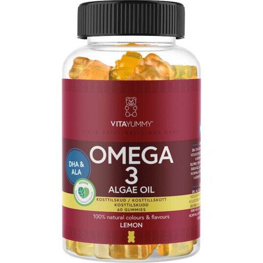 VitaYummy Omega 3 Lemon 60 stk Kosttilskud VitaYummy Omega 3 Lemon 60 stk Kosttilskud