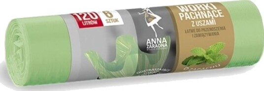Anna Zaradna Søppelposer Med Ører 120 L Mynte 6 Stk. Anna Zaradna Søppelposer Med Ører 120 L Mynte 6 Stk.