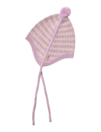 Wheat Knit Bonnet Liro - Pink - 0-1M Wheat Knit Bonnet Liro - Pink - 0-1M