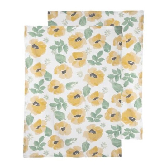 Sagaform Eden kjøkkenhåndkle 2 stk 50x70 cm blandet gul Sagaform Eden kjøkkenhåndkle 2 stk 50x70 cm blandet gul
