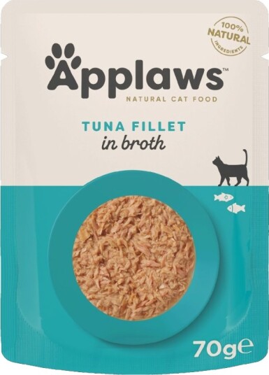 Applaws Våtfôr Cat Natural I Buljong Tunfiskfilet 48 X 70 G