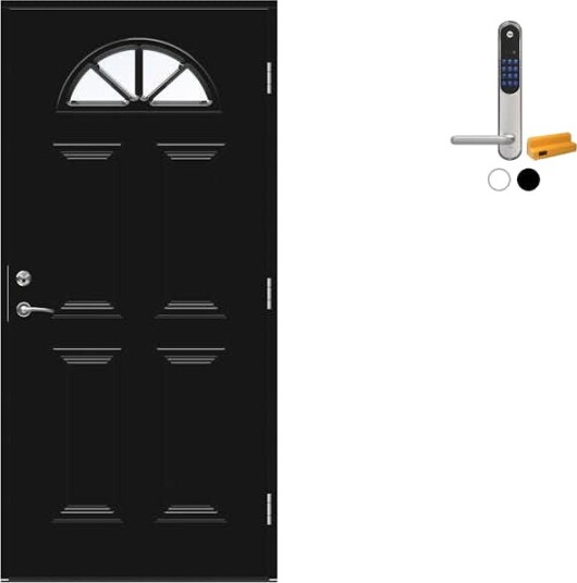 Ytterdør Swedoor Advance-Line Classic Clementi med Yale Doorman Classic Home