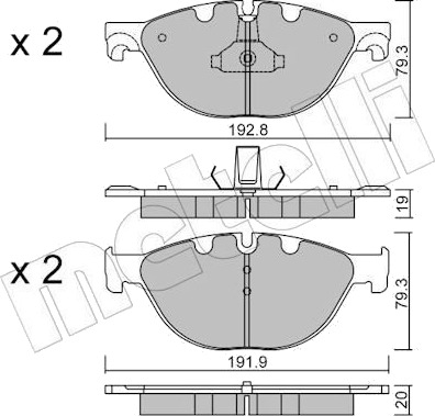 METELLI 22 0830 0 Bremseklosser