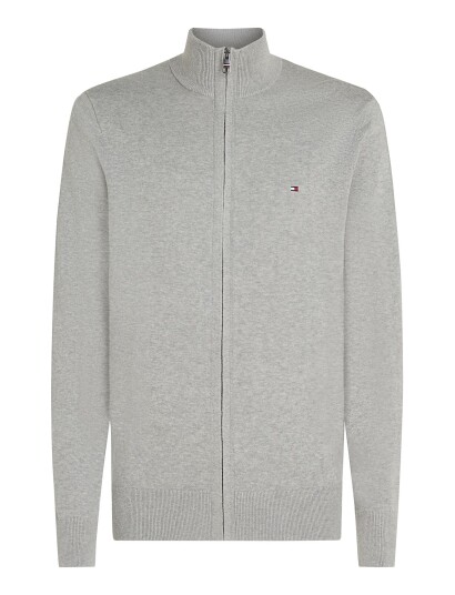 Tommy Hilfiger Pima Org Ctn Cashmere Zip Thru Grey S Tommy Hilfiger Pima Org Ctn Cashmere Zip Thru Grey S