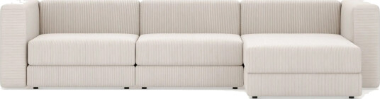 Hagblom 4 seters Divansofa med Oppbevaring Vendbar   Beige