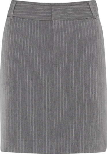 Gestuz Joellegz Mel. Pinstripe Mw Skirt - Grey - 38