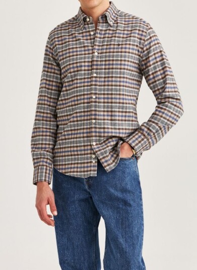 Morris Stockholm FLANNELSSKJORTE CLASSIC FIT BLÅ Blå M Morris Stockholm FLANNELSSKJORTE CLASSIC FIT BLÅ Blå M