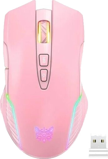 ONIKUMA CW905 Rosa Trådløs Gamingmus med RGB - 2.4GHz, 7 Knapper