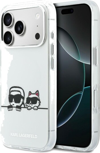 Karl Lagerfeld MagSafe Mobildeksel til iPhone 17 Pro - Peekaboo Logo Hvit